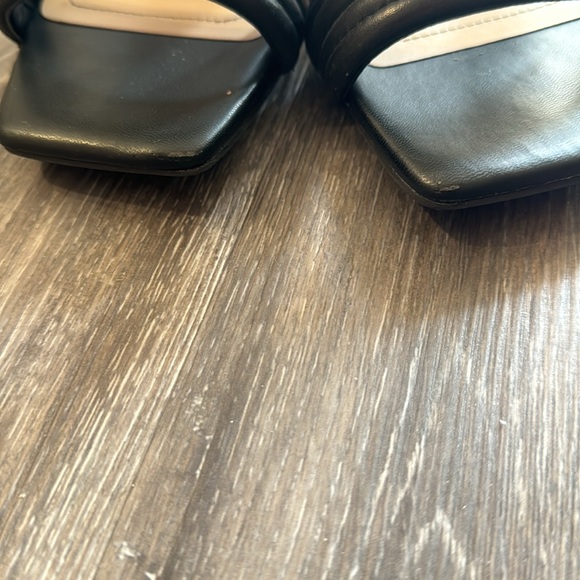 Alfani leather step n flex black square toe heels sandals 9.5 - Picture 4 of 11
